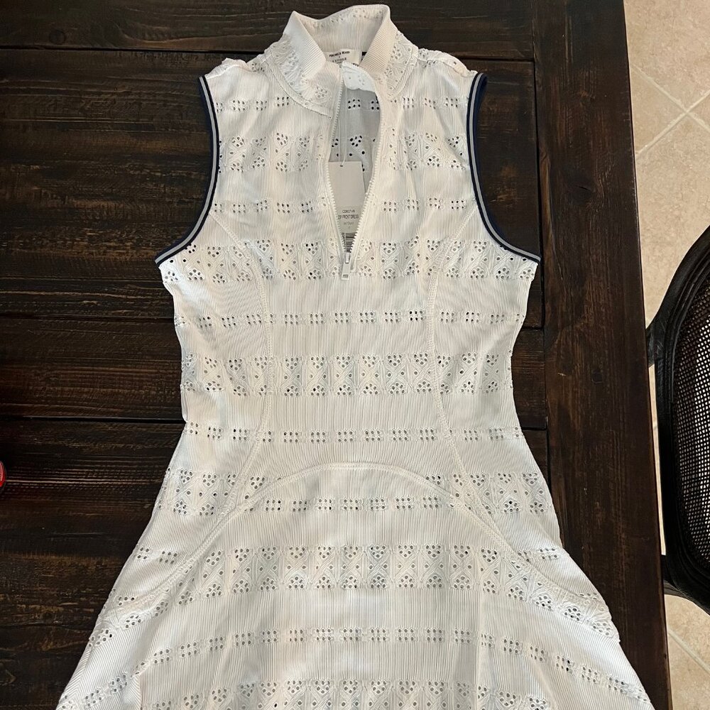 Veronica Beard x L'Etoile Sport Zip Front Dress - White - Size XS